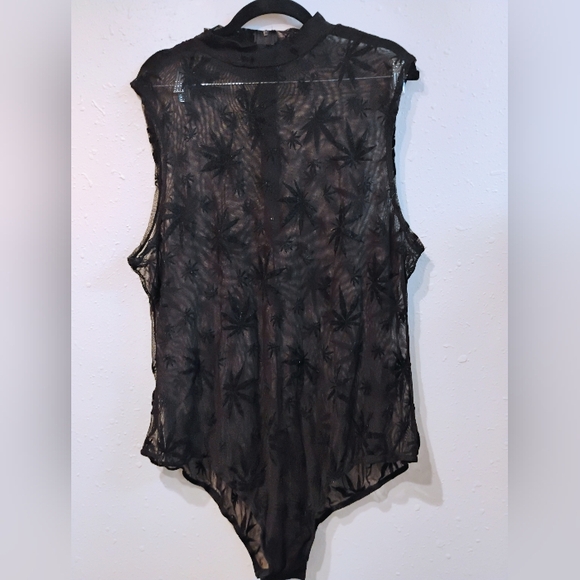Bodyrage Tops - 4/20 Plus Sized Mesh Bodysuit